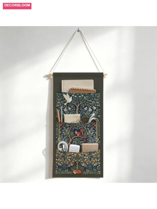 Other - Canvas Wall Hanging Organizer with Pockets Woodland Animals Door Closet Storage